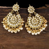 Gold Tone Kundan & Pearls Dangle Earring For Women/Girls (in two colours)
