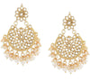 Gold Tone Kundan & Pearls Dangle Earring For Women/Girls (in two colours)