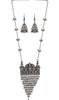 Latest Stylish Traditional Oxidised Silver Necklace Jewellery Set for Women/Girls