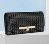 ALSU Women's Black Hand Clutch Wallet Purse