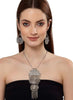 Latest Stylish Traditional Oxidised Silver Necklace Jewellery Set for Women/Girls