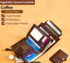 Anti-theft Vintage Men's Top Layer Cowhide Wallet( Coffee Colour)