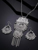 Latest Stylish Traditional Oxidised Silver Necklace Jewellery Set for Women/Girls