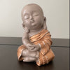 Peaceful Meditating Monk Statue