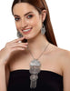 Latest Stylish Traditional Oxidised Silver Necklace Jewellery Set for Women/Girls