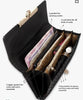 ALSU Women's Black Hand Clutch Wallet Purse