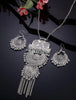 Latest Stylish Traditional Oxidised Silver Necklace Jewellery Set for Women/Girls