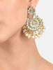 Gold Tone Kundan & Pearls Dangle Earring For Women/Girls (in two colours)