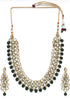 Shining Diva Fashion Gold Plated Jewellery Set for Women (Green)