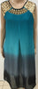Gorgeous contrast long top with golden neck