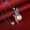 Long Chain Angel Wings Pendent for Women and Girls (Silver)(rrsd8620np)