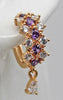 Beautiful Amethyst Zircon Hoop Earrings in two colours