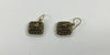 Cute golden and silver hanging ear rings with white pearls