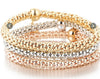 Classic 3ps Fashion Elastic Rhinestones cute Butterfly Pendant Bracelet Transylvania 18k Gold Plated Silver Rose Gold Metal Chain Bracelet