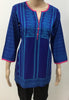 Beautiful self print mix cotton short top with boat neck