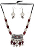Adorable Traditional Oxidized Silver Plated Necklace ser with earrings for girls party wear fashion jewellery statement Necklace for women and girls
