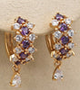Beautiful Amethyst Zircon Hoop Earrings in two colours
