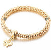 Classic 3ps Fashion Elastic Rhinestones cute Butterfly Pendant Bracelet Transylvania 18k Gold Plated Silver Rose Gold Metal Chain Bracelet
