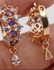 Beautiful Amethyst Zircon Hoop Earrings in two colours