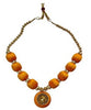 Three colours silk thread fashion jewellery set with necklace and jhumkies for women