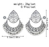 Fashion Trend Earrings Retro Hollow Drop Shaped Pattern Fan Shaped Tassel Earrings For Girls