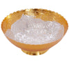 Silver Gold Plated Bowl Set with Velvet Box Set of 2 for Diwali Gift Bowl Set Silver Plated Gifts Items Dry Fruit Holder Pack Anniversary Item Indian Fruits Bowl Gifting