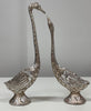 Pair of Swan /Duck Home Decor Showpiece in White/Rose Gold Metal