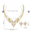 Beautiful Rhinestones Necklace Earrings Set