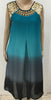 Gorgeous contrast long top with golden neck