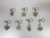 Beautiful shiny keyrings in different colours and designs