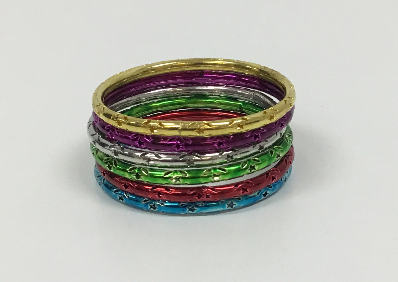Set of six colourful Bangles