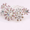 Hair Accessories Metal Plated Crystal Flowers Headband Hair Comb