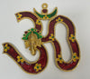 Metal Wall Hanging Om Shaped with Ganesha Figurine Multicolours, 9x8.5 Inch, 1 Pcs