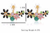 Gold Plated Crystal Stud Earrings for Women(Multicolour)