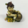 Baby Krishna Resin sculpture idol, 6.5 x5 inch, multicolour