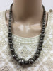 Stunning and trendy black necklace with beads