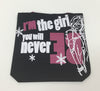 Beautiful Black and Pink Printed Cotton Hand Bag With Handles