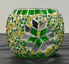 Mosaic Glass Tealight Candle Holders - in four colours (Pack Of 2)