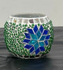 Mosaic Glass Tealight Candle Holders - in four colours (Pack Of 2)