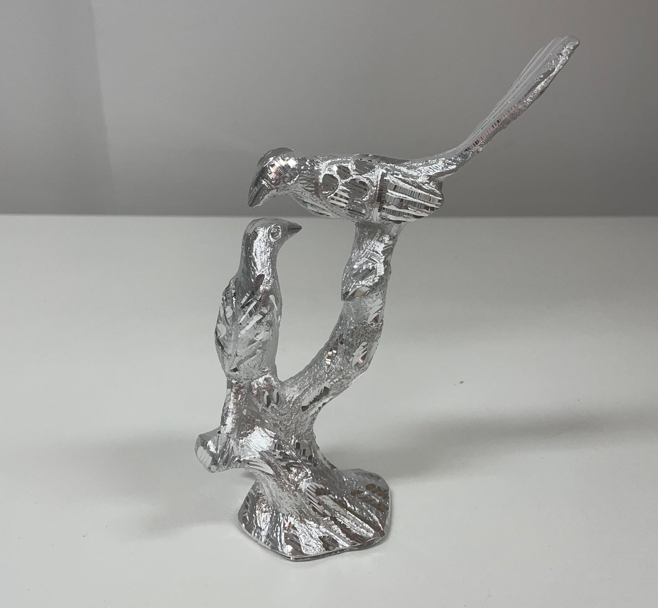 Rajasthani Haat and Craft Showpiece Two Birds Sitting on Tree Branch A Perfect Decorative Showcase for Home | Vastu showpiece | Gifting Item.(2 Birds)18x11cm