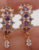Beautiful Amethyst Zircon Hoop Earrings in two colours