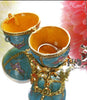 Hand Painted Enameled Faberge Egg Style Decorative Hinged Jewellery Trinket Box