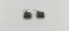 Cute golden and silver hanging ear rings with white pearls