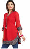 Women's Chiffon A-Line Short Kurti(Red)