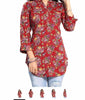 Printed Designer Polyster Crepe Short Kurti Tunic Top for Women