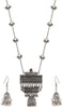 Shining Diva Fashion Latest Stylish Traditional Oxidised Silver Necklace Jewellery Set for Women