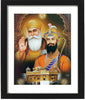 Guru Nanak Dev Ji with Guru Gobind Singh Ji Wall Frame Exclusive with Matte Finished Print Religious Poster with Fiber Wood Frame Without Glass for Living Room (12 x 14, Multicolor)