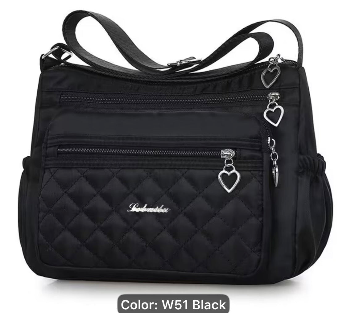 Black Shoulder Bag, Crossbody Shaped Suitable for Daily Commuting, Adjustable shoulder strap