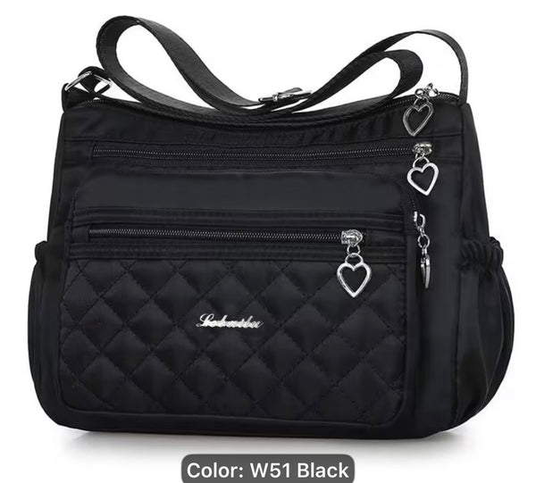 Black Shoulder Bag, Crossbody Shaped Suitable for Daily Commuting, Adjustable shoulder strap
