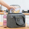 Portable kids/Adult water proof food cooler insulation storage lunch box Tote Bag- Grey